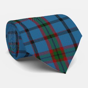 Blue Red Green Large Tartan Kariert Flannel Krawatte