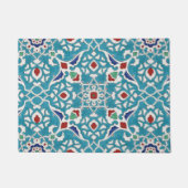 Blue Red Green White Azulejo Pattern Fußmatte (Vorderseite)