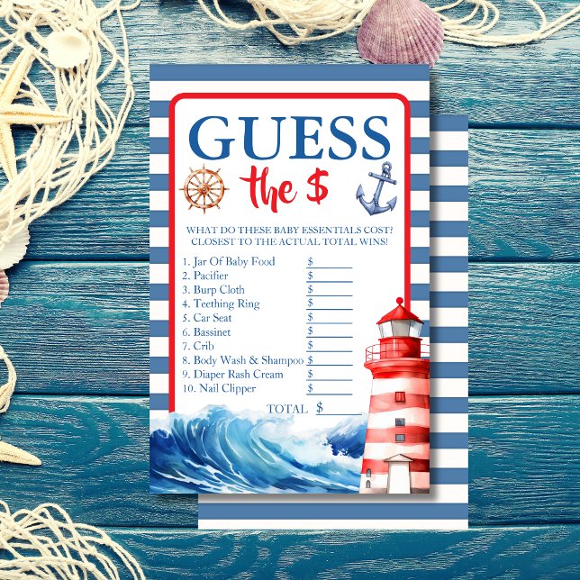 Blue Red Nautical Ahoy rät das Preisspiel (Von Creator hochgeladen)