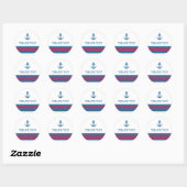 Blue Red Nautical Anchor Danke Stickers (Blatt)