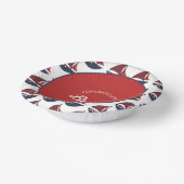 Blue & Red Nautical Baby Shower Pappteller (Gewinkelt)