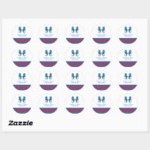 Blue Red Nautical Seepferd Wedding Stickers (Blatt)