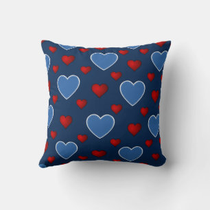 Blue Red Niedlich Cosy Moderne Romantische Herzlic Kissen