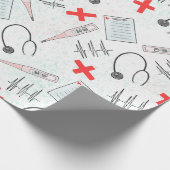 Blue Red Nurse Symbols Gift Geschenkpapier (Ecke)