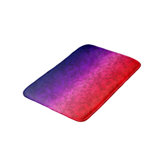 Blue-red Ombre Badematte (Schrägansicht)