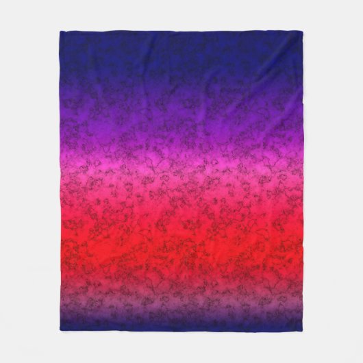 Blue-red Ombre Fleecedecke (Vorderseite)