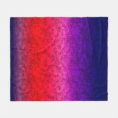 Blue-red Ombre Fleecedecke (Vorderseite (Horizontal))