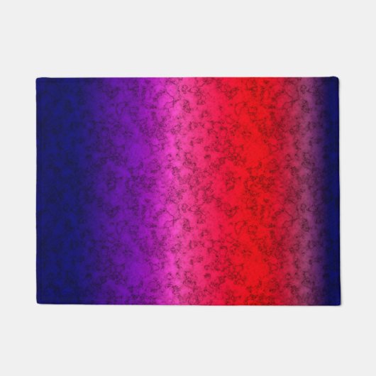 Blue-red Ombre Fußmatte (Vorderseite)