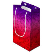 Blue-red Ombre Kleine Geschenktüte (Vorderseite Schrägansicht)