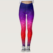 Blue-red Ombre Leggings (Vorderseite)