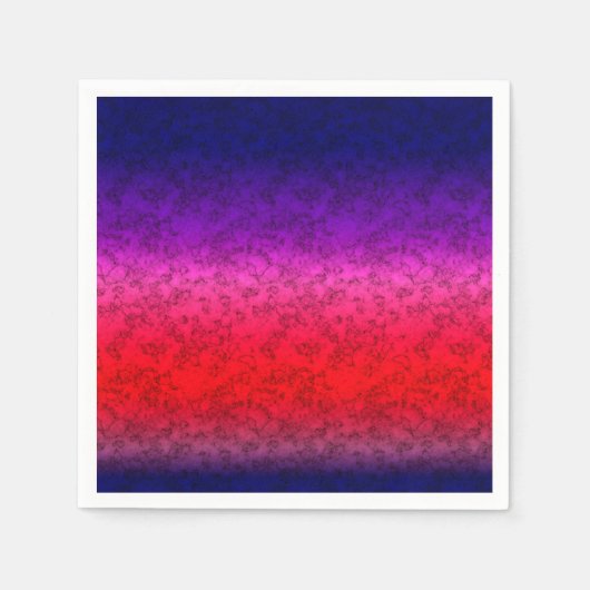 Blue-red Ombre Serviette (Vorderseite)
