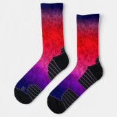 Blue-red Ombre Socken (Links)