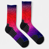 Blue-red Ombre Socken (Rechts)