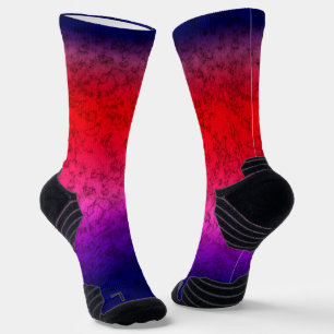 Blue-red Ombre Socken