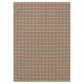 Blue Red Orange Taupe Brown Black Tribal Art Tischdecke (Vorderseite)