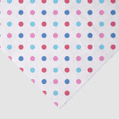 Blue, Red, Pink Polka Dot Seidenpapier (Ausschnitt)