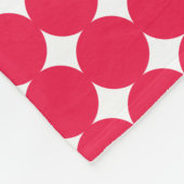 Blue & Red Polka Dot Monogram Fleecedecke (Ecke)