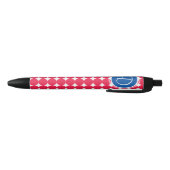 Blue & Red Polka Dot Monogram Kugelschreiber (Unterseite)