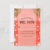 Blue Red RSVP Card Einladung (Rückseite)