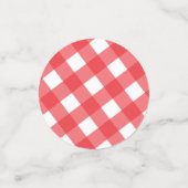Blue & Red Squares Checkered Gingham-Schachbretter Konfetti (Klein Vorderseite)