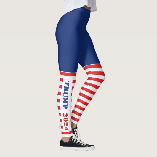 Blue & Red Stripes Trump 2024 Leggings (Rechts)