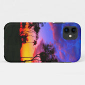 Blue Red Sunset Exotic Hawaiian Beach Palm Bäume Case-Mate iPhone Hülle (Rückseite (Horizontal))