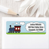 Blue/Red Train Address Labels (Insitu)