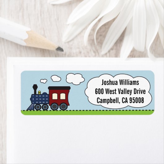 Blue/Red Train Address Labels (Insitu)
