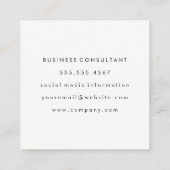 Blue Red Two Tone mit weißer Grenze Quadratische Visitenkarte (Rückseite)