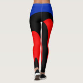 Blue, Red und Black Digital Art Leggin Leggings (Rückseite)