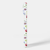 Blue Red Watercolor Wildflower Case-Mate iPhone Hülle (Rückseite / Links)