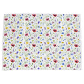 Blue Red Watercolor Wildflower Große Geschenktüte (Vorderseite)