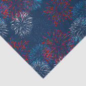 Blue Red White 4. Juli Feuerwerke Seidenpapier (Ausschnitt)