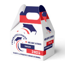 Blue Red White Abschluss 2025 Custom Gastgeschenk