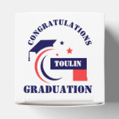 Blue Red White Abschluss 2025 Custom Gastgeschenk Geschenkschachtel (Oben)