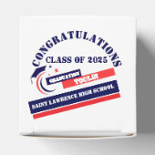 Blue Red White Abschluss 2025 Custom Party Geschenkschachtel (Oben)