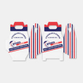 Blue Red White Abschluss 2025 Custom Party Geschenkschachtel (Ungefaltet)