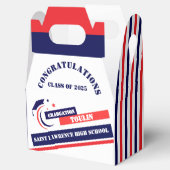 Blue Red White Abschluss 2025 Custom Party Geschenkschachtel (Geöffnet)