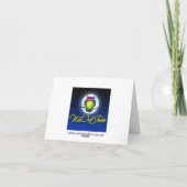 Blue Red White Damask Danke Note Card (Rückseite)