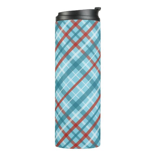 BLUE RED WHITE HOLIDAY PATTERNS THERMOSBECHER (Nach links gedreht)