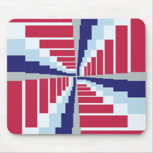 Blue Red White Mousepad