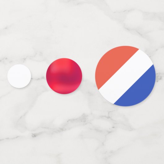 Blue Red White Patriotic Colors Confetti Konfetti (Vorderseiten)