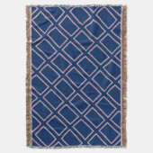 Blue Red White Patriotic Geometric Pattern 4. Juli Decke (Vorderseite Vertikal)
