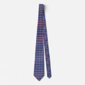 Blue Red White Squares Krawatte (Vorderseite)