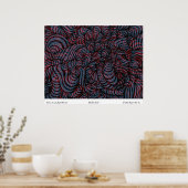 Blue-Red-Wirbel Poster (Küche)