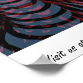 Blue-Red-Wirbel Poster (Ecke)