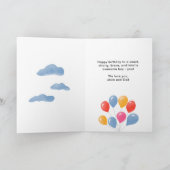 Blue Red Yellow Balloons Boy Birthday Card Karte (Innenseite)