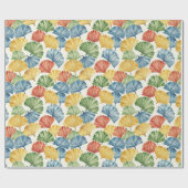 Blue Red Yellow Green Fans Italian Birthday Geschenkpapier (Flach)