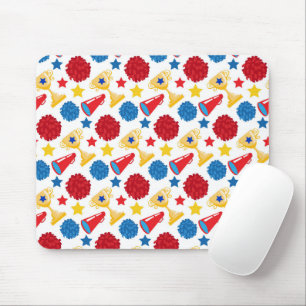 Blue Red Yellow Stars Cheerleader Pom Poms Mousepad