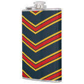 Blue Red Zickzack Stripes Cutting Board Flachmann (Links)